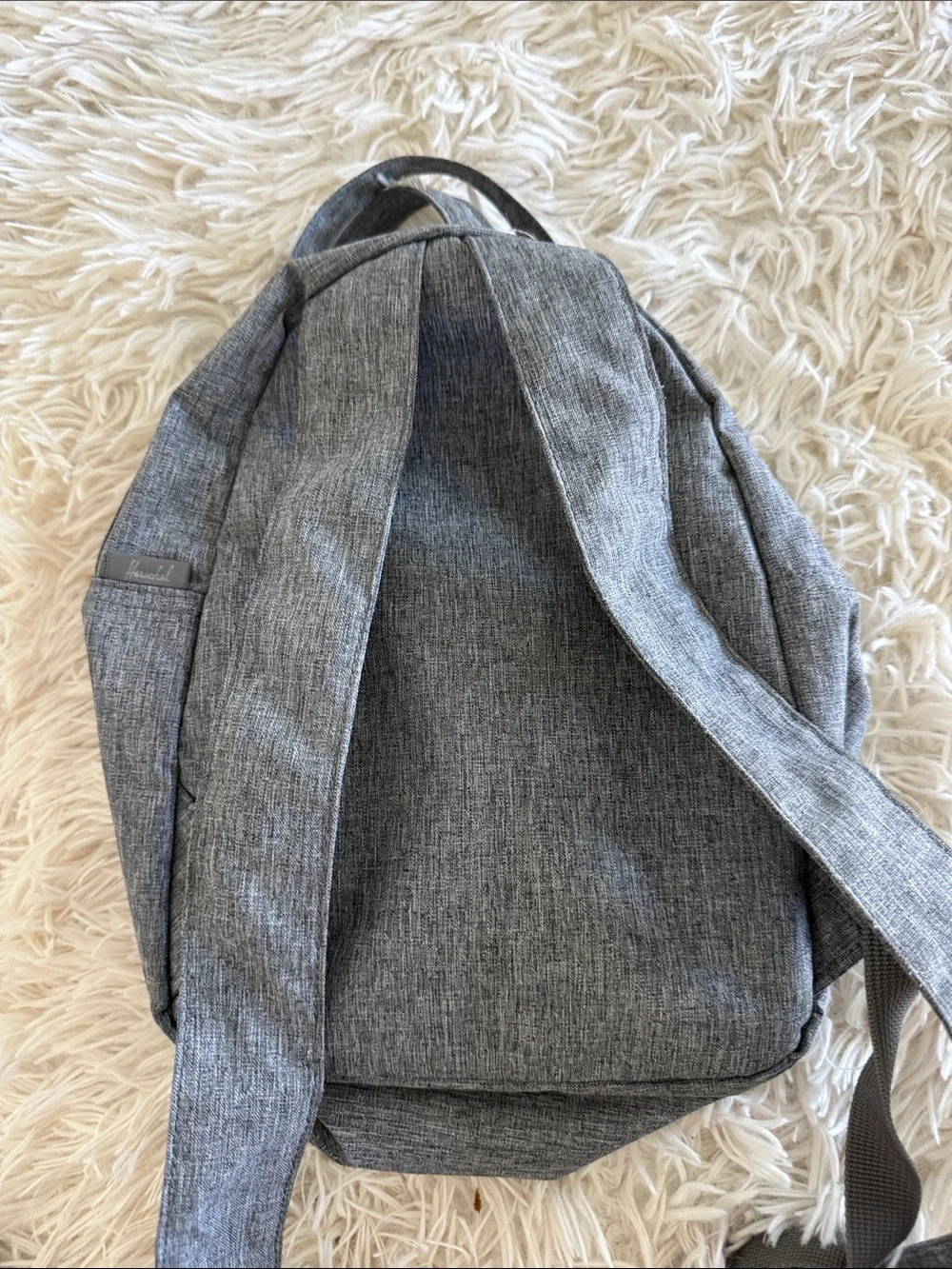 Herschel Supply Company Gray Textured Mini Backpack with Brass Zipper